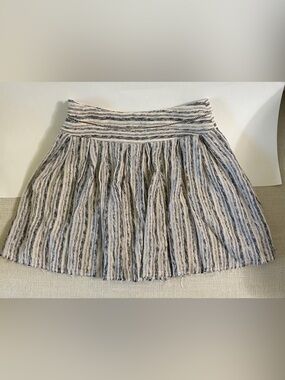 Vena Cava Cream & Gray Striped Skater Skirt